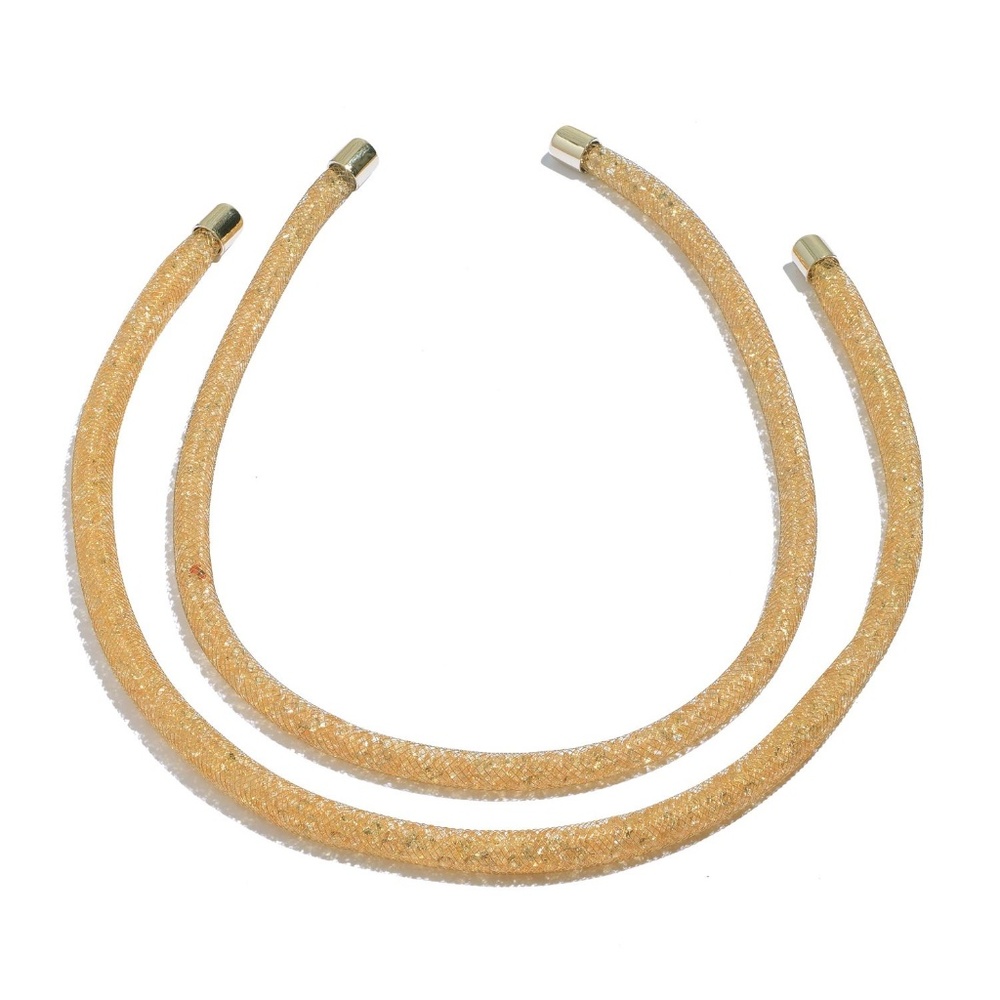 Chrom Acrylic Beads Goldtone One Set NWT!